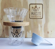 V60 01 Glass with Wooden Base + Spoon